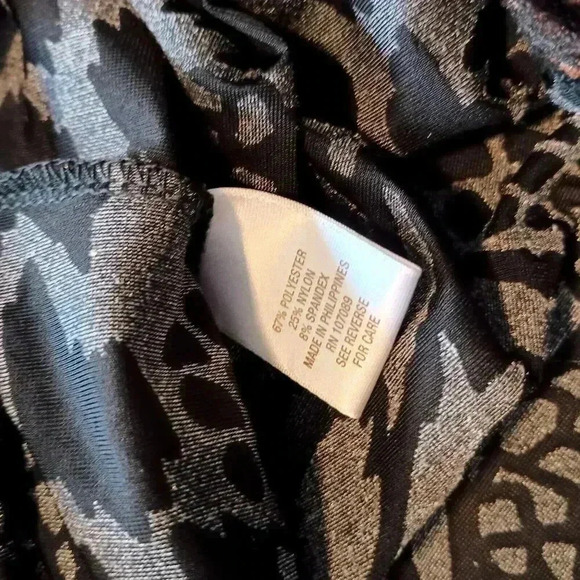 Roz & Ali Burnout Velvet Top Blouse Dark Whimsigoth Popover Roll Tab Size 3X - Picture 8 of 8